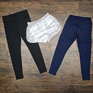 Victorias Secret PINK‎ Lot of 3 leggings/Shorts Womens Small Multicolor